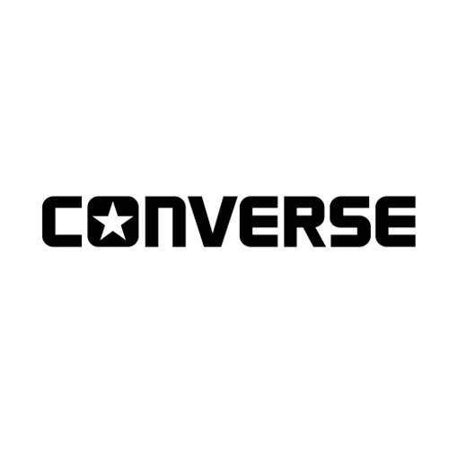 Le logo de la marque de chaussure et de textile Converse, référence d'Antoine Chadufau en communication